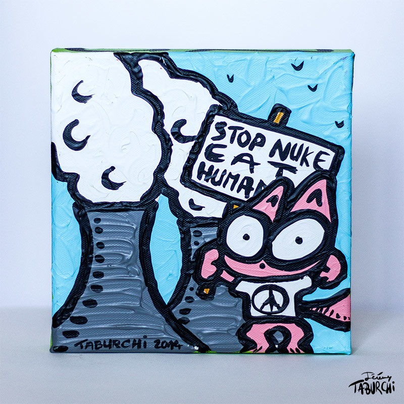 "Stop Nuke, Eat Humans" of the Pink Cat
