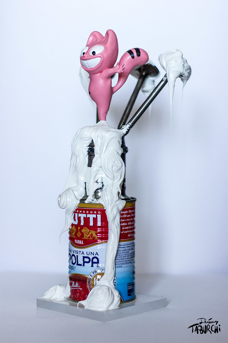 Sculpture "Pink Cat Mutti / Polpa"