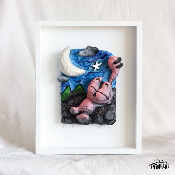 The Cat And Moon Light Sky Version Jeremy Taburchi S Art Gallery