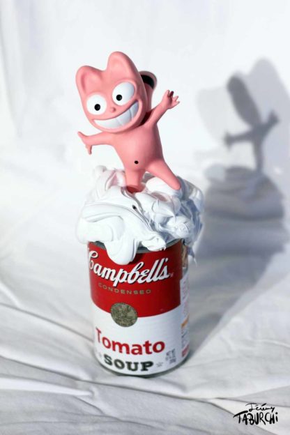 "Happy" Campbells'Soup of the Pink Cat in 3D printing