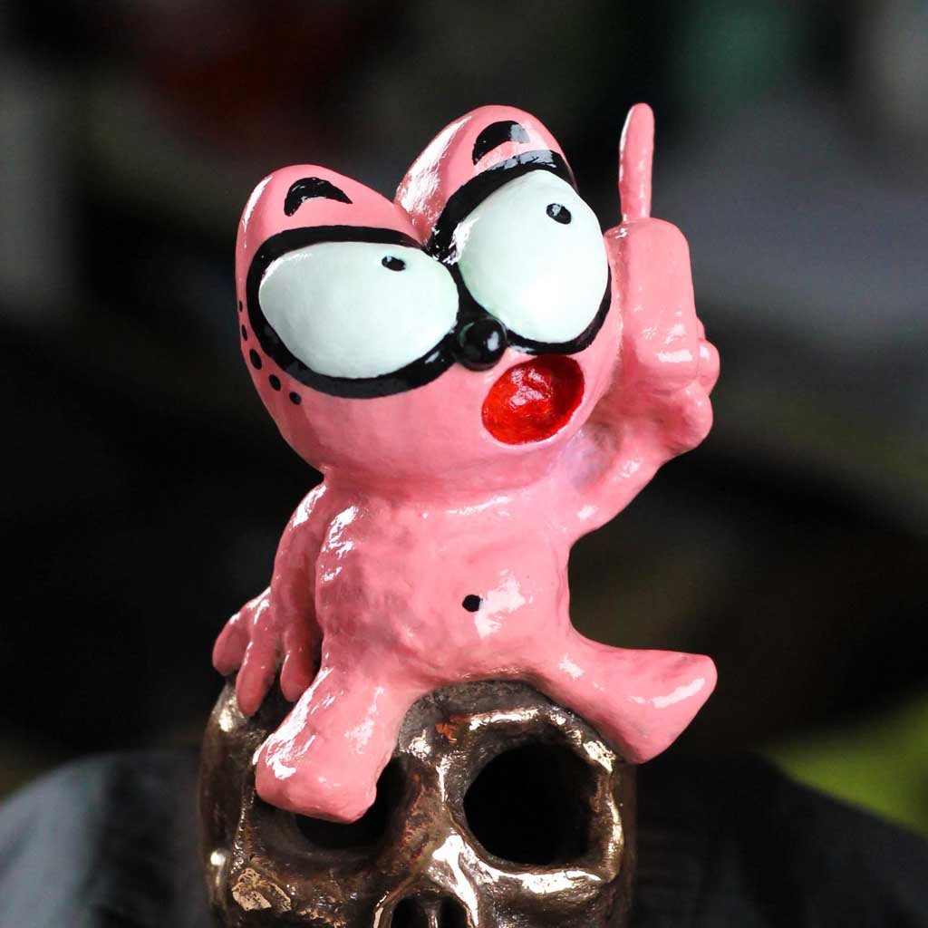 A sculpture of the Pink Cat