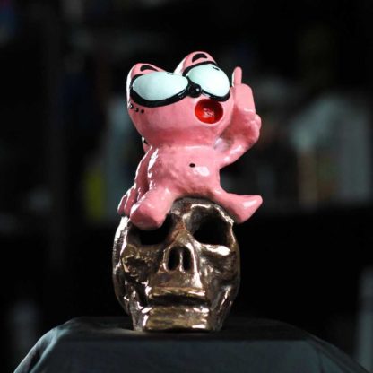 A sculpture of the Pink Cat