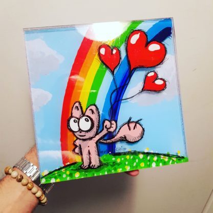 Rainbow Pink Cat