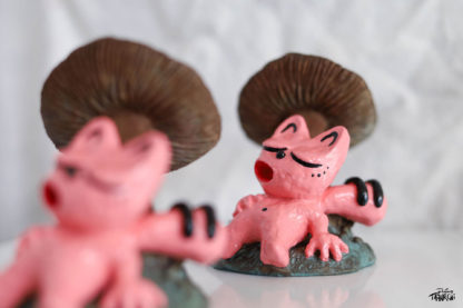 A patinated bronze of the Pink Cat