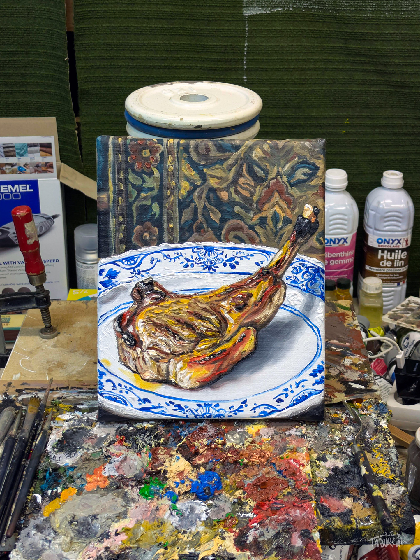 Une peinture à l'huile de Jérémy Taburchi